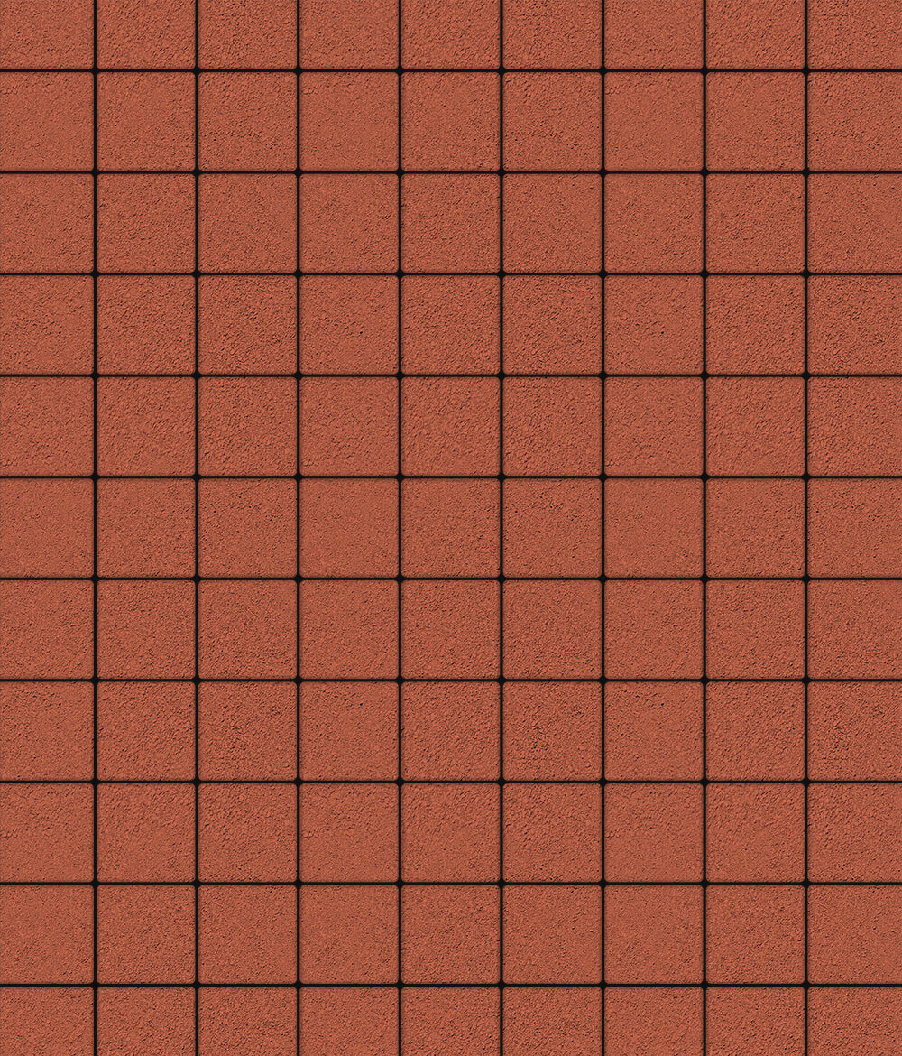 Тротуарная плитка Ла-Линия 100  ✕ 100 Стандарт Красный 60