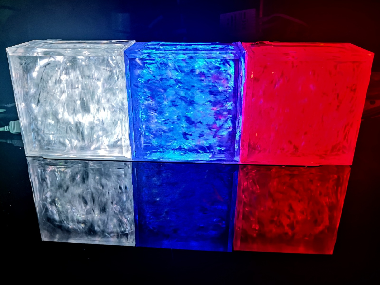 Квадратная LED брусчатка цвет синий